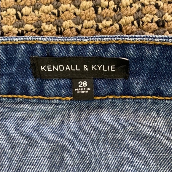 Women’s Kendall & Kylie Lace up Denim Mini Skirt Size 28 - Picture 4 of 5